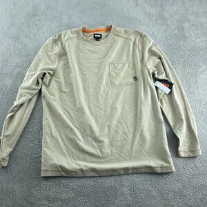 Bass Outdoor LS Utili-Tee Long Sleeve Shirt XL Tan NWT 1732